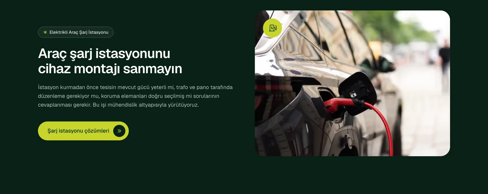 Şarj istasyonu bölümü