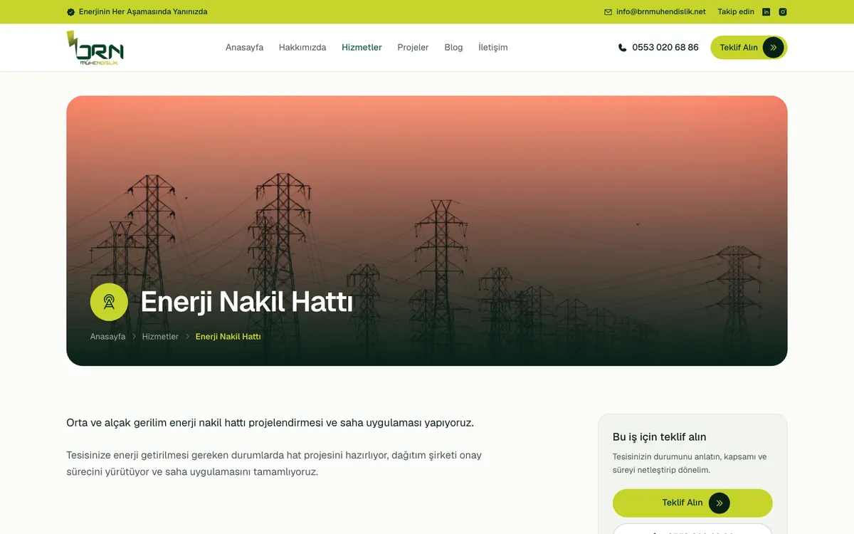 Enerji nakil hattı sayfası