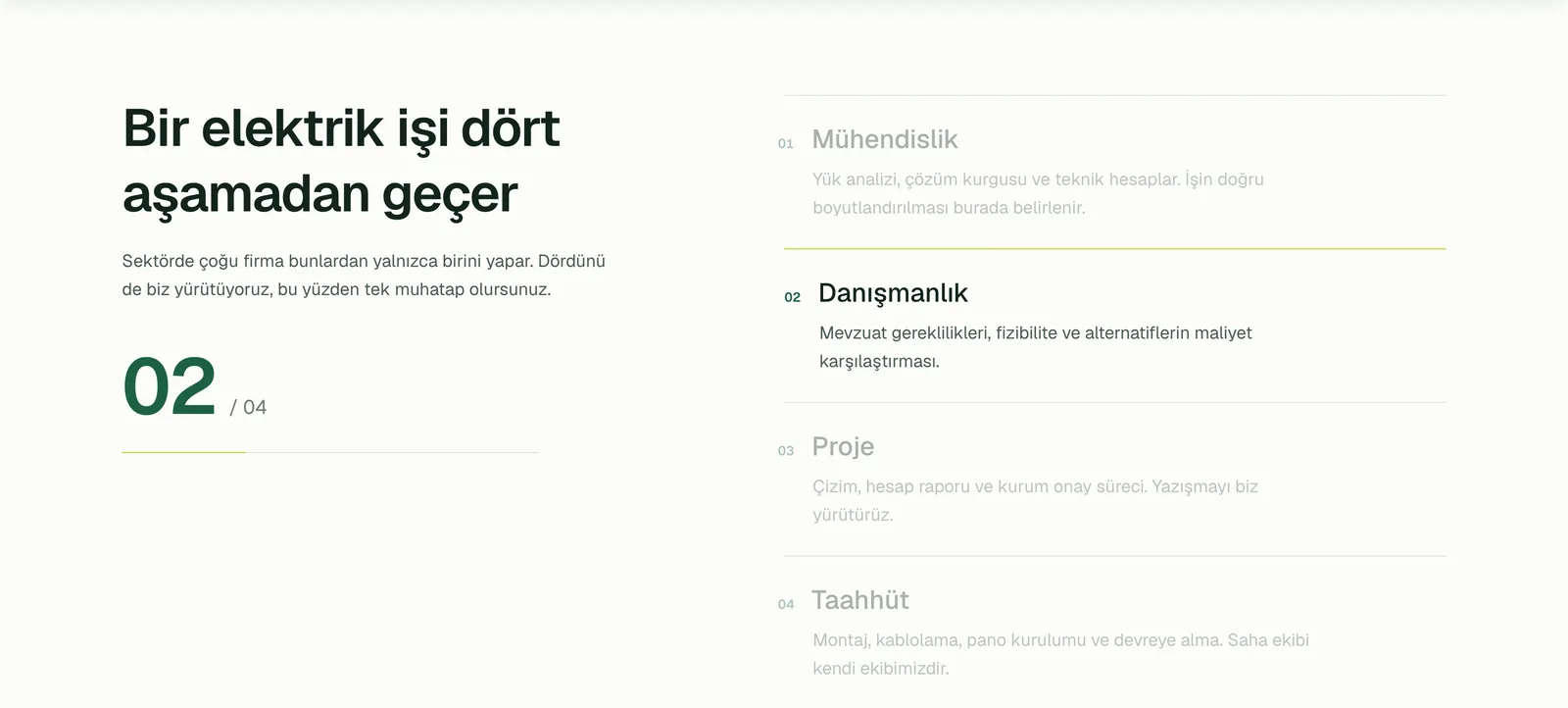 Süreç bölümü, aşama 2