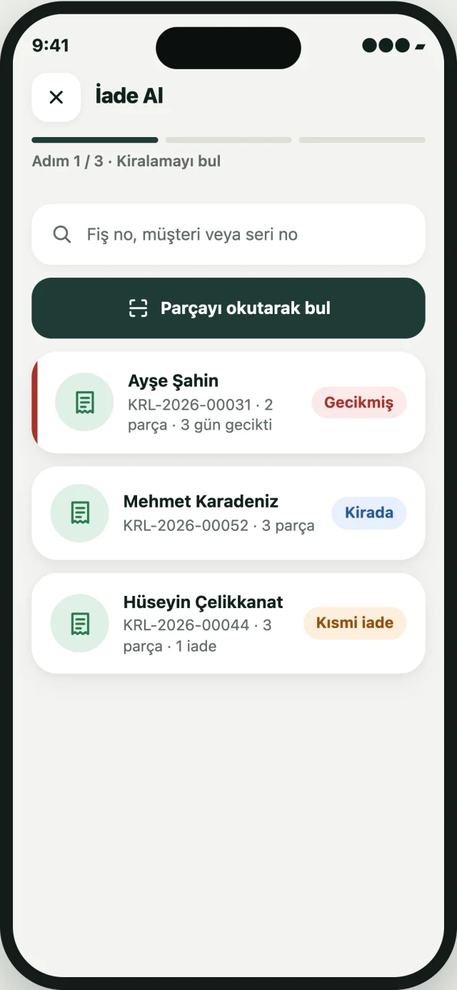 Lizgo mobil uygulama ekranı