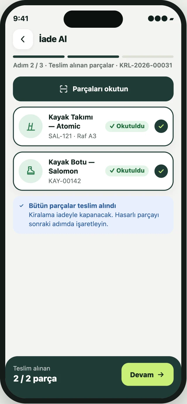 Lizgo mobil uygulama ekranı
