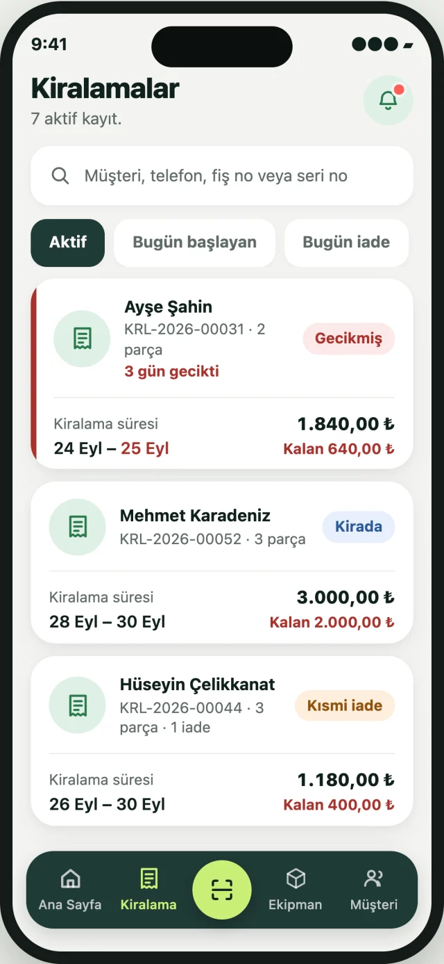Lizgo mobil uygulama ekranı
